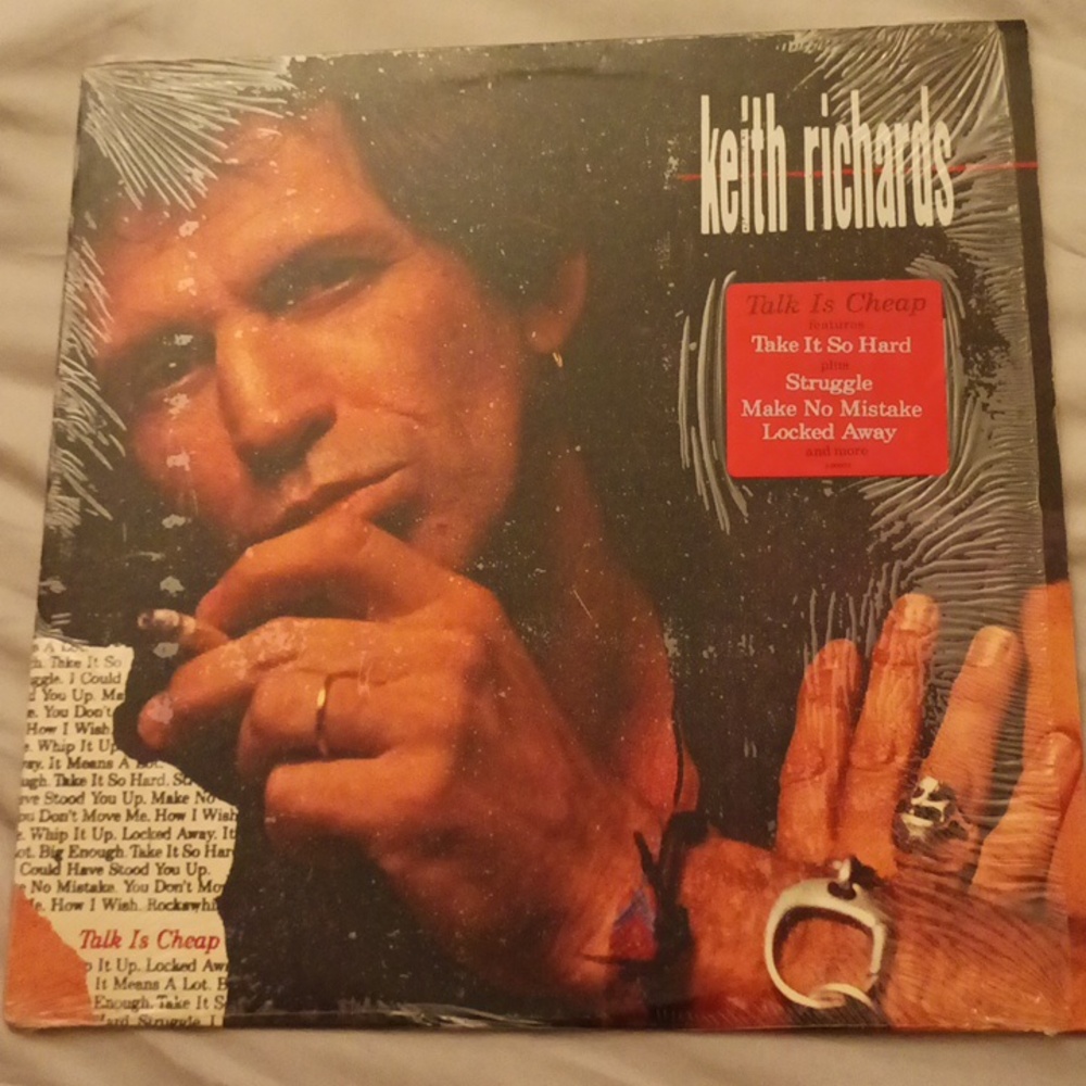 Keith Richards "Talk Is Cheap" 1988 Vinyl Album.